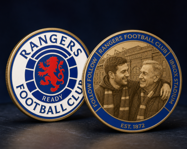 Rangers official coin front and personalised reverse